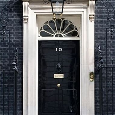 Jeremy Corbyn and the door of Number 10