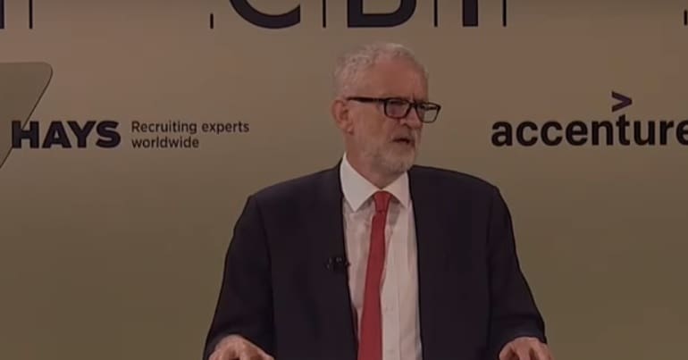 Jeremy Corbyn at CBI
