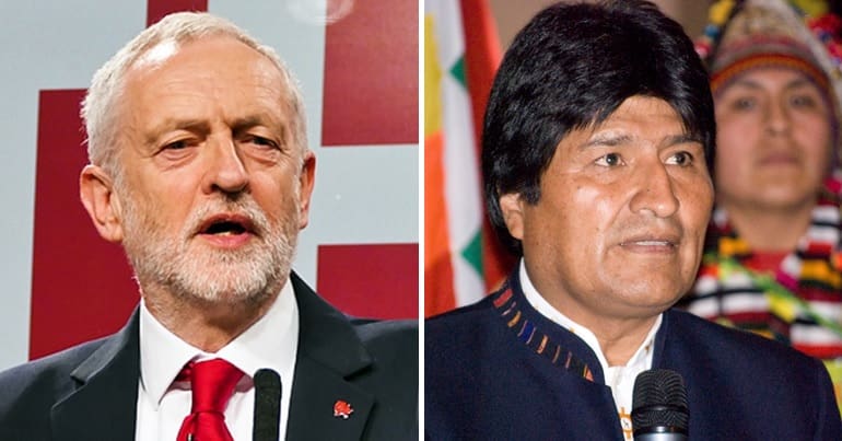 Jeremy Corbyn and Evo Morales