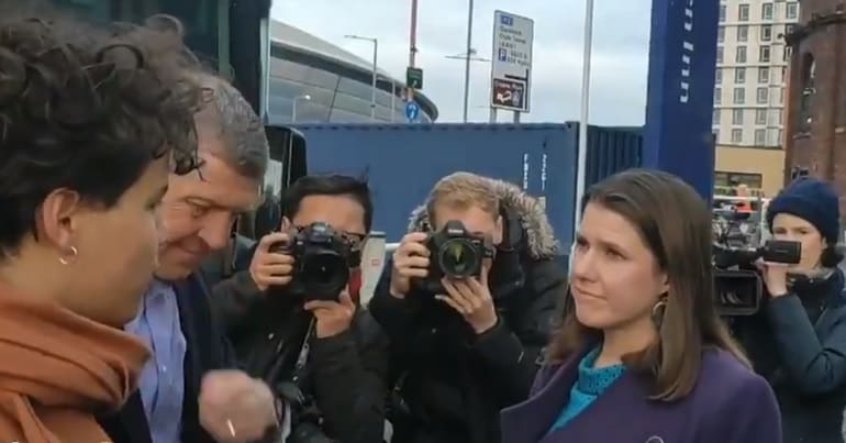 Jo Swinson in Glasgow