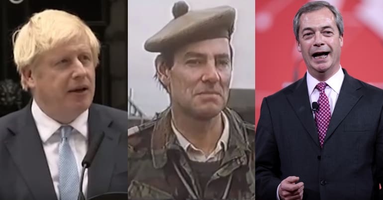 Johnson, Army officer & Farage