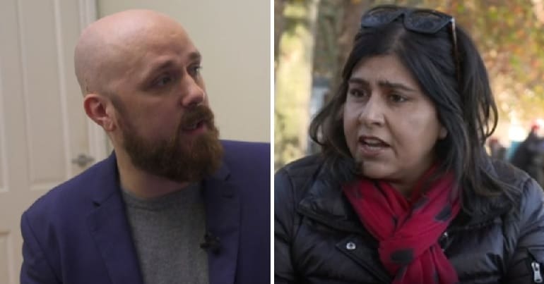 Kyle Pedley and Sayeeda Warsi