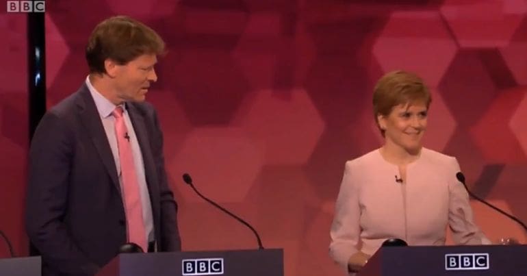 Richard Tice and Nicola Sturgeon