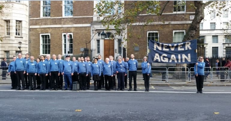 Veterans-for-Peace-UK-pose-just-after-procession-at-Cenotaph
