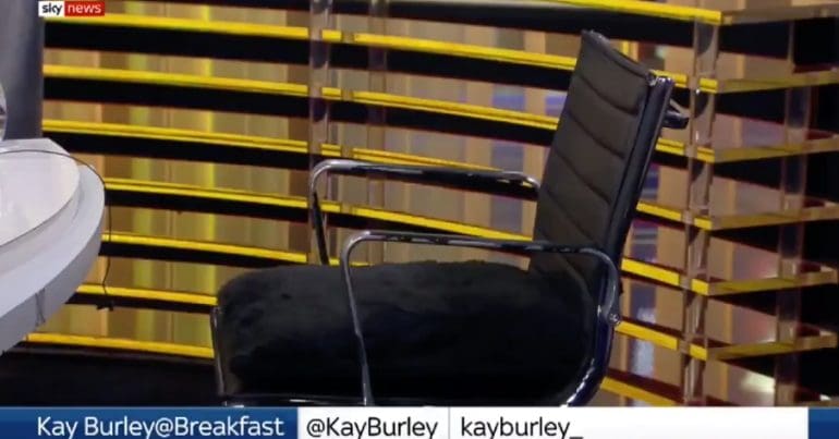 Empty chair on Sky News