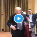 Boris Johnson talking in Northern Ireland