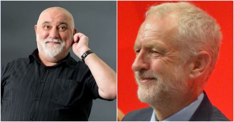 Alexei Sayle and Jeremy Corbyn