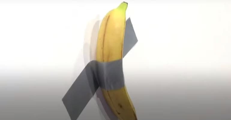 Duct-taped banana