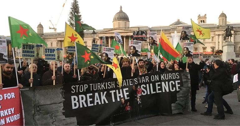 Protest against Turkish invasion