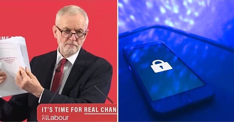 Jeremy Corbyn and data image