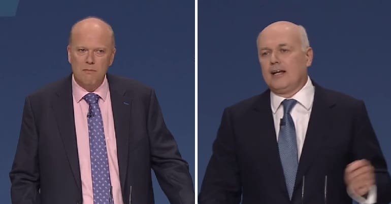 Conservative MPs Chris Grayling and Iain Duncan Smith