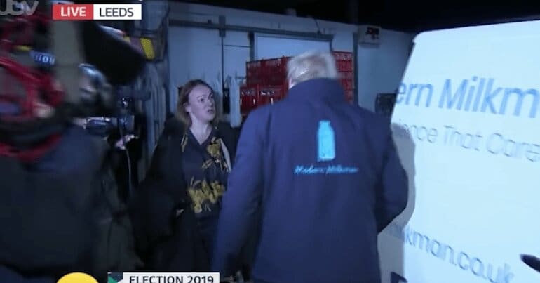Boris Johnson hides