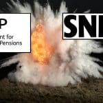 An explosion and the DWP and SNP logos