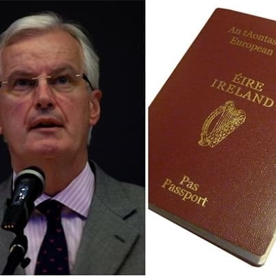 Barnier, Irish passport & Johnson