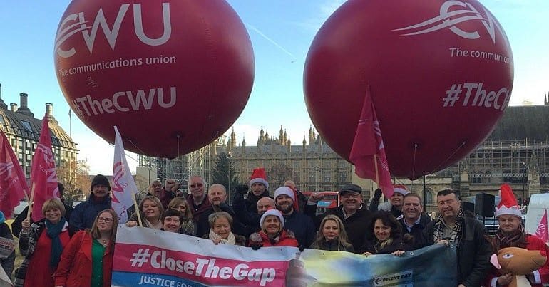 CWU Close the Gap campaign parliament