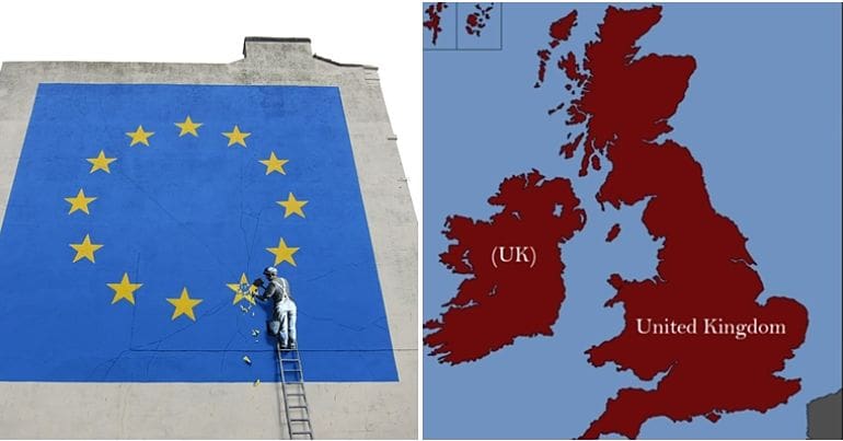 EU Flag Ireland & UK
