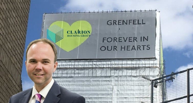 Grenfell Tower Gavin Barwell and the Clarion Logo