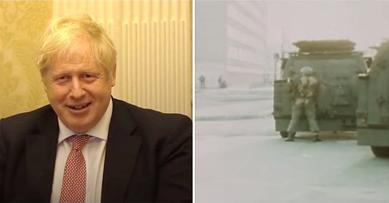 Boris Johnson / Soldier in north of Ireland