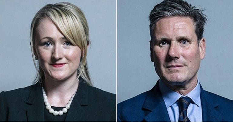 Rebecca Long-Bailey and Keir Starmer