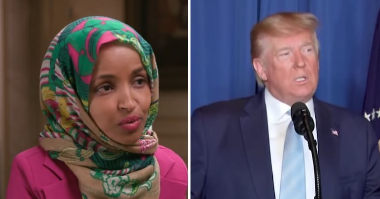 Ilhan Omar and Donald Trump