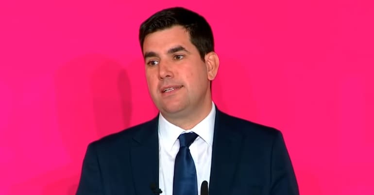 Richard Burgon speaking at a Labour deputy leadership hustings