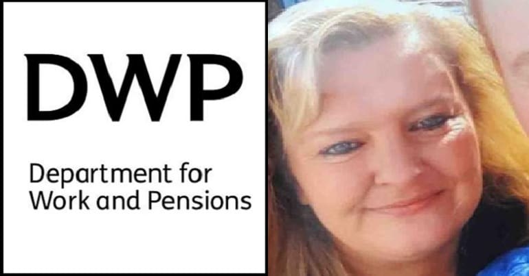 The DWP logo and Jodey Whiting
