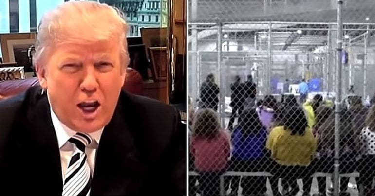 Donald Trump and a border detention facility (illustrative)