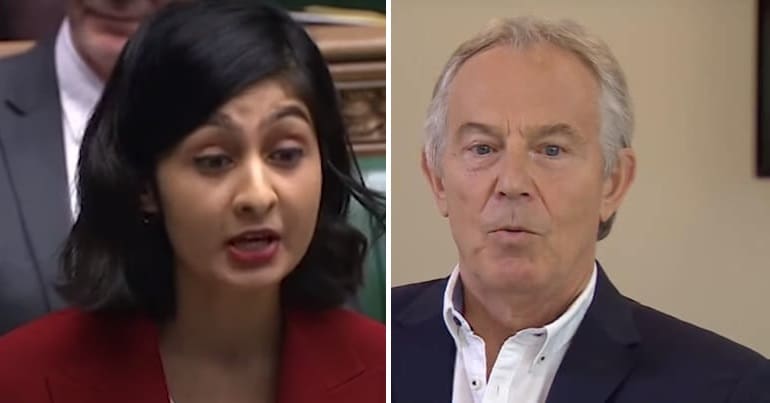 Zarah Sultana and Tony Blair