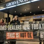 Protest at arms trade dinner