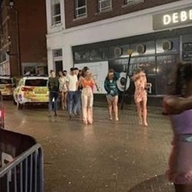 Scene outside Fever Nightclub on 15 February