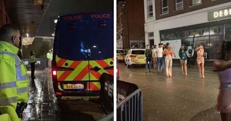 Scene outside Fever Nightclub on 15 February