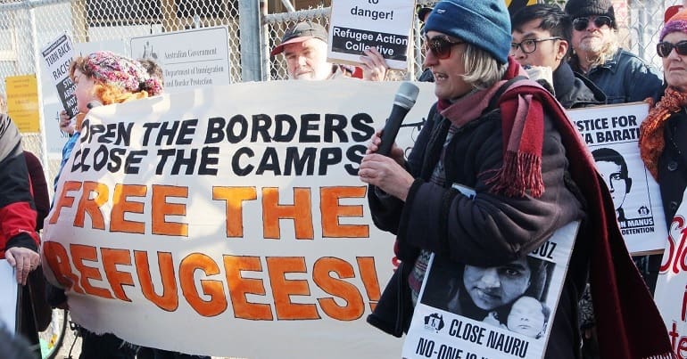 Protest to support refugees in Australia