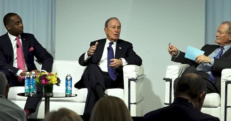 Mike Bloomberg at an executive conference