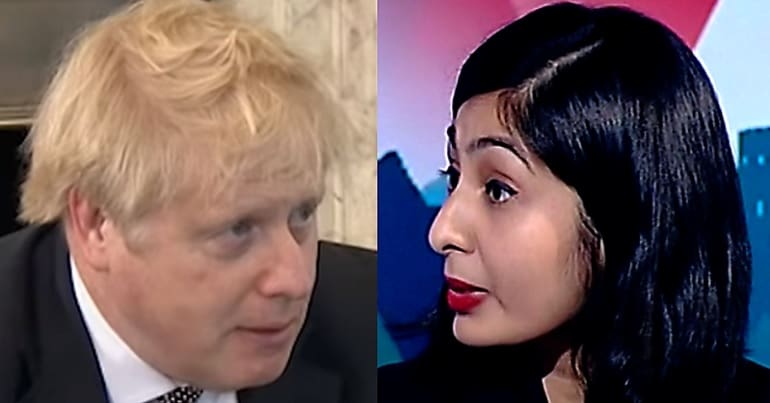 Boris Johnson and Zarah Sultana