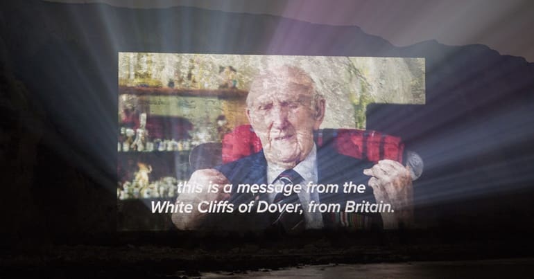 Sid war veteran (Cliffs of Dover image)