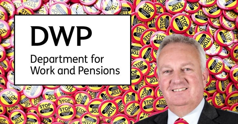 The DWP logo Neil Couling and Universal Credit