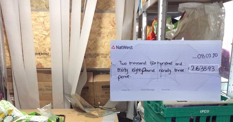 The attack on Wakefield foodbank and a cheque