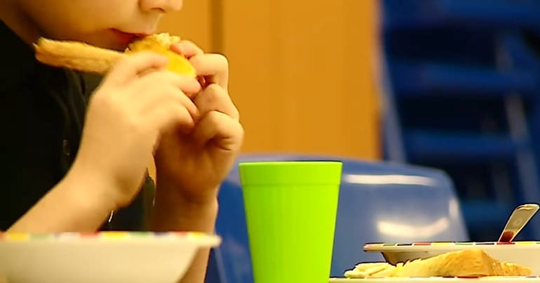 A child eating and coronavirus