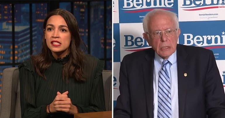 Alexandria Ocasio-Cortez & Bernie Sanders