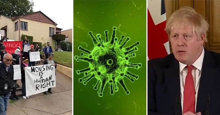 Homelessness protest in LA, coronavirus & Boris Johnson