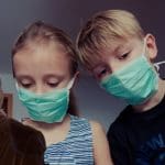 Children wearing face masks and Richard Branson coronavirus