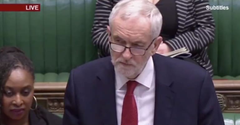 Jeremy Corbyn at PMQs