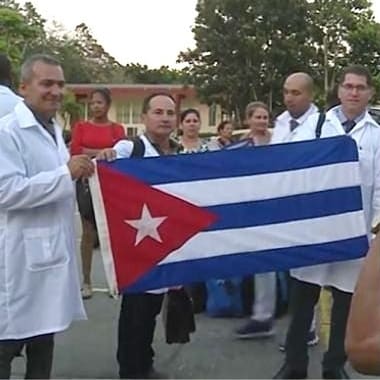 Cuban doctors and nurses & Italian medical staff