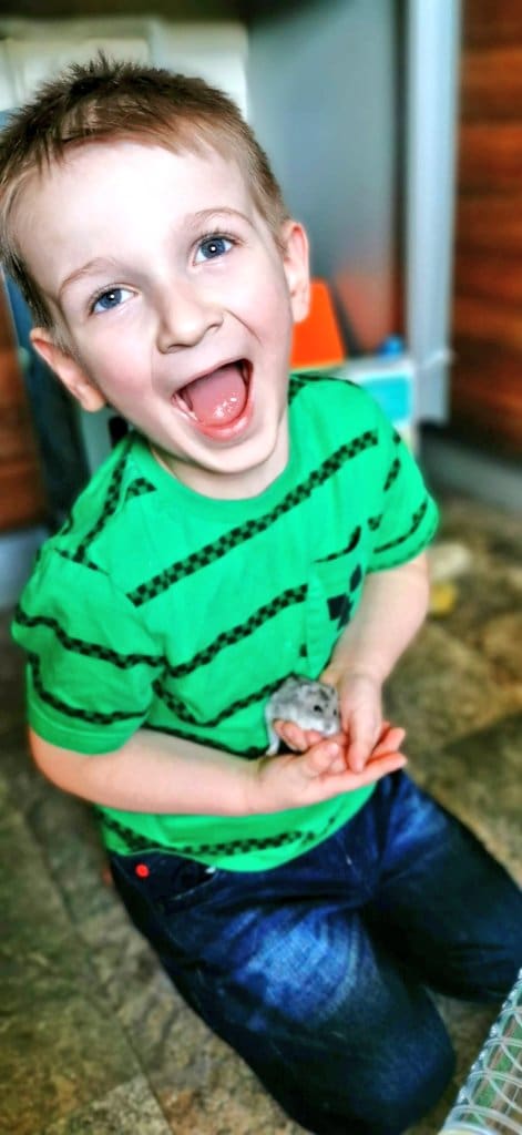 Alex and his hamster Guinea 
