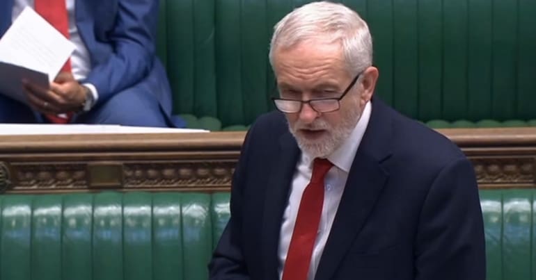 Jeremy Corbyn in parliament 770 x 403