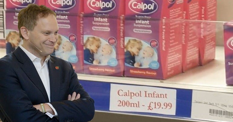 Jhoots Calpol price and Grant Shapps