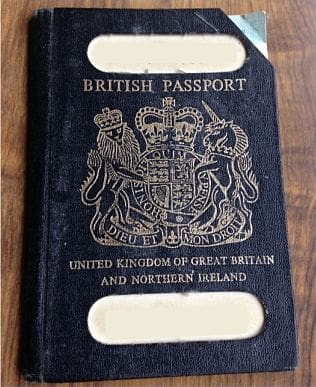 An old UK passport