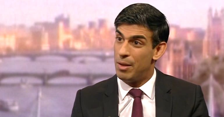 The chancellor Rishi Sunak on the Andrew Marr show