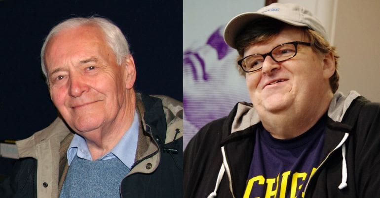 Tony Benn and Michael Moore