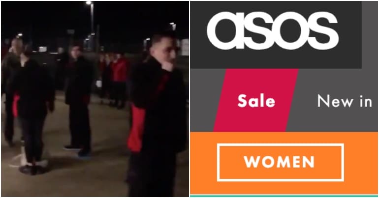 Asos workers and logo